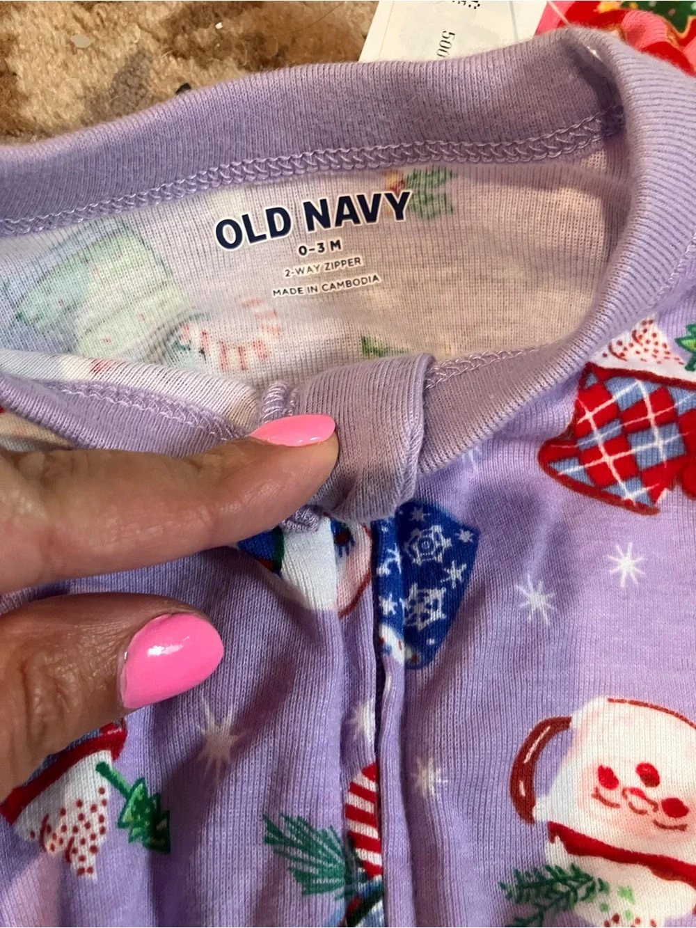 NWT OLD NAVY Holiday Baby Sleepers Footed Pajamas - Festive Prints 0-3 months